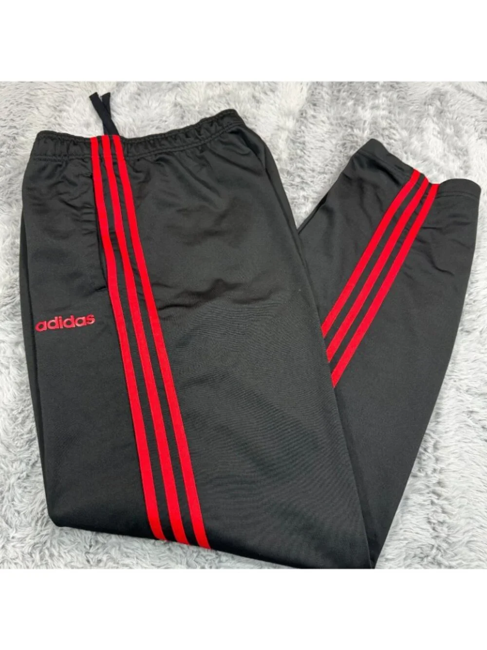 Adidas Pant Men's M Black Polyester Straight Performance Gym Training Workout
